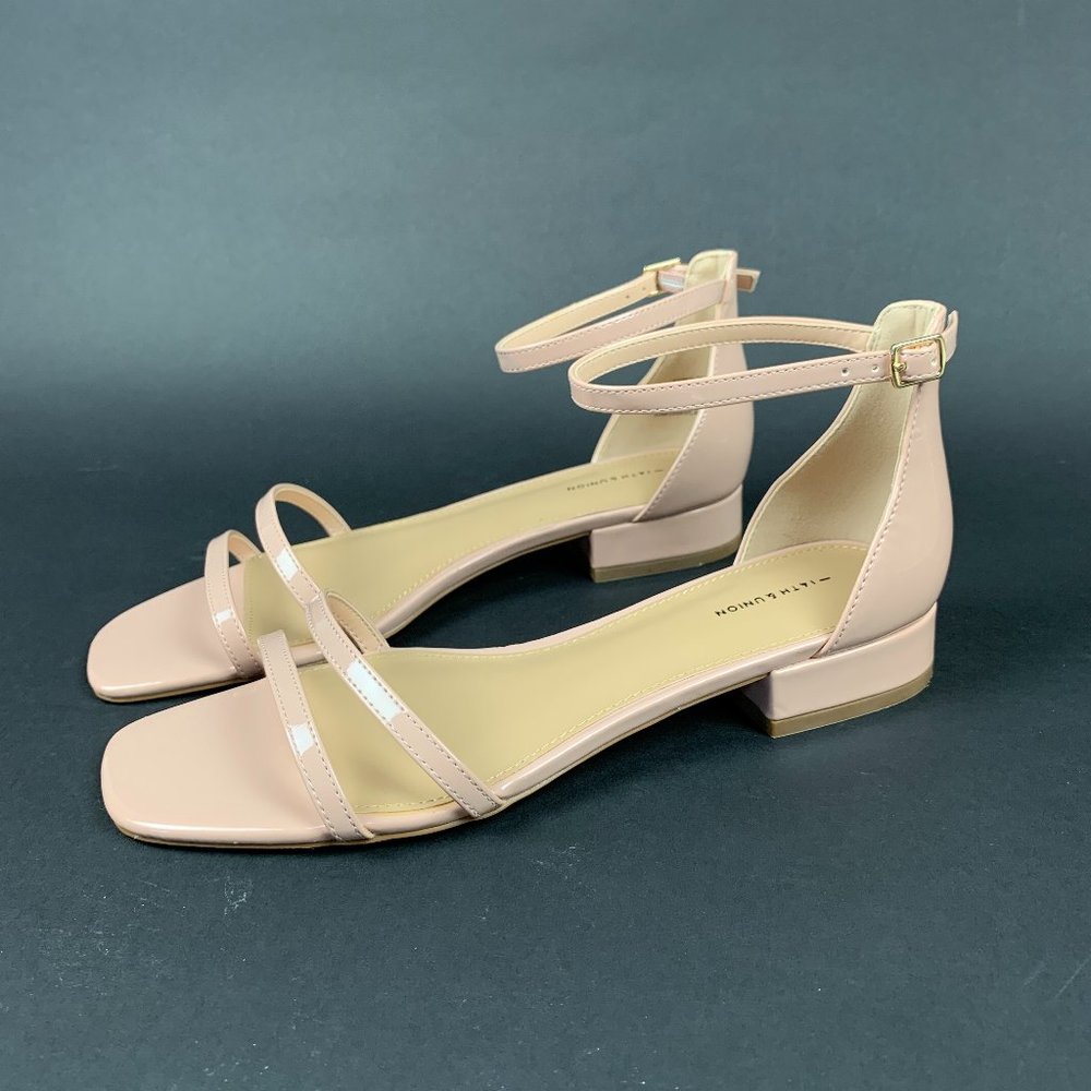 14th & Union Jemma Strappy Sandal Faux Patent NEW